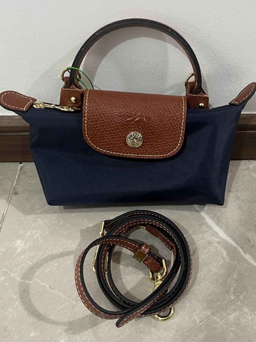 Longchamp Dark Blue Cosmetic Bag